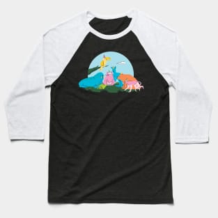 animals party cute design Baseball T-Shirt